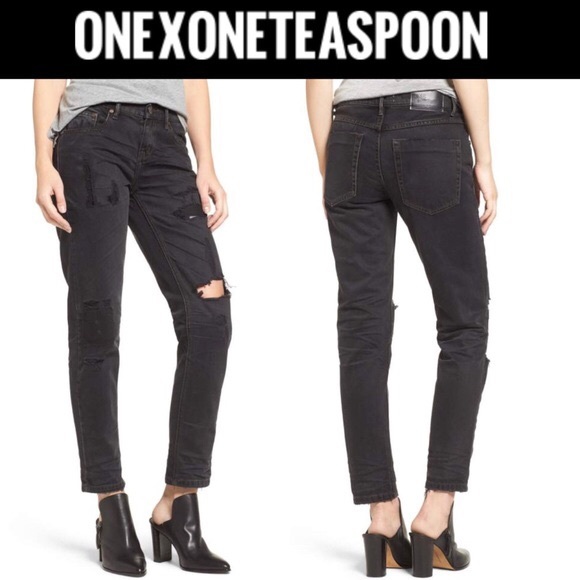 One Teaspoon Denim - one teaspoon awesome baggies black jeans Sz 29